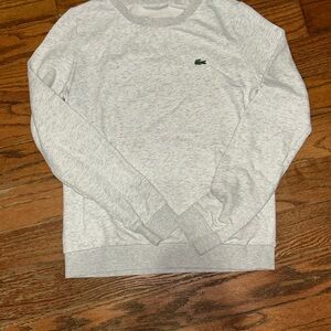Lacoste Gray Pullover with Green Logo